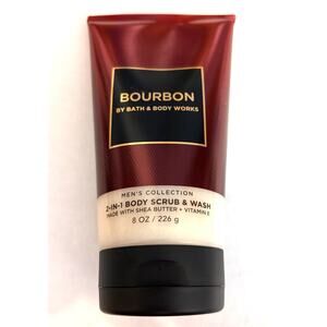 Bath & Body Works Bourbon Men’s 2-in-1 Body Scrub Wash 8oz Shea